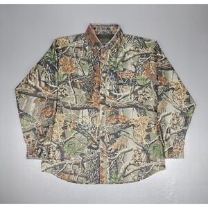Scentlok Savanna Shirt Mens Large Camo Mossy Oak Seclusion 3D Shacket Hunting‎
